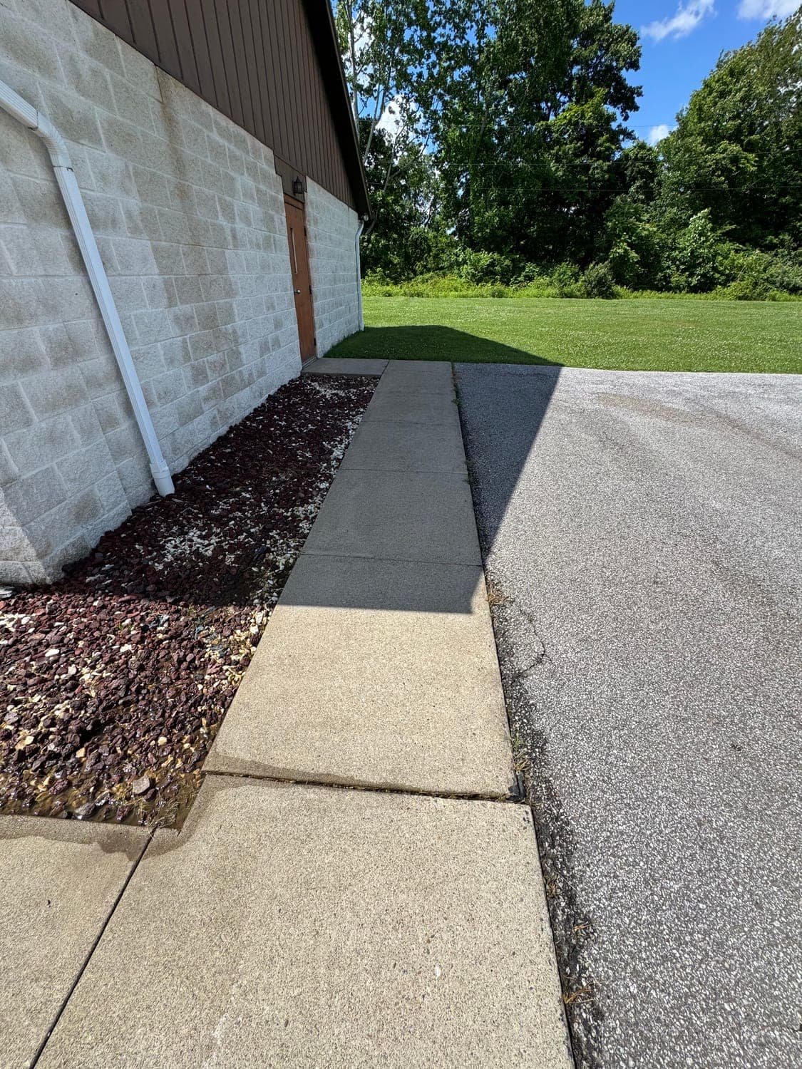 Concrete Walkway Cleaning after
