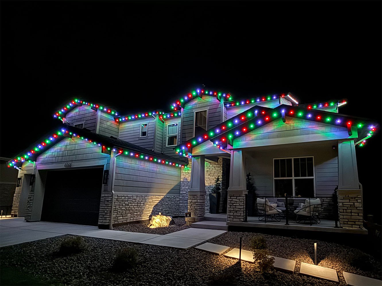 Christmas Scene — Permanent Lighting